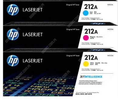 Kit HP 212A Caja Blanca (W2121A-W2122A-W2123A, de 4,500 páginas)