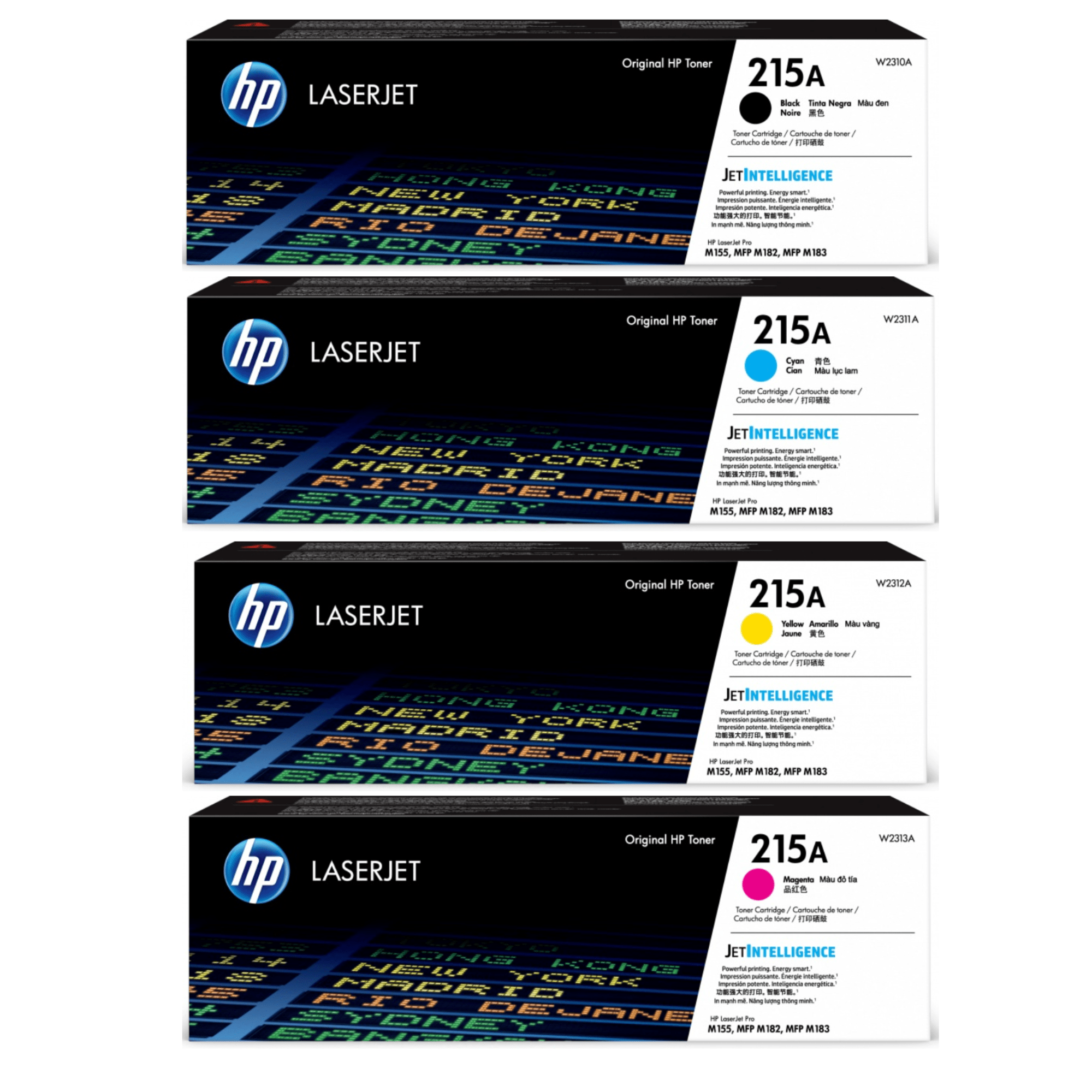 Kit HP 215A (W2311A-W2312A-W2313A, de 850 páginas)